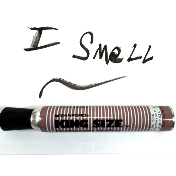 Other - One Vintage Sanford King Size Permanent Marker Smelly #15000 Black Ink NOS WORKS